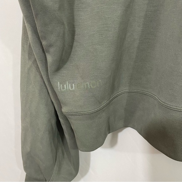 Lululemon Softstreme Perfectly Oversized Cropped Crew Sweatshirt in Sage Grey - Picture 9 of 9